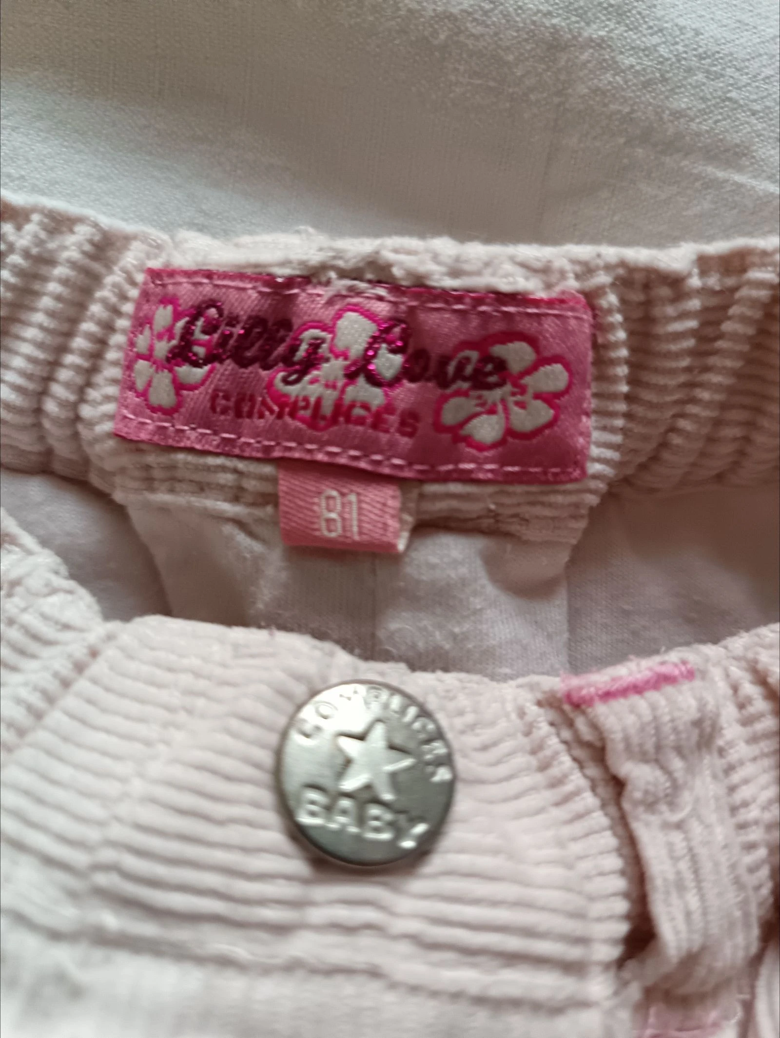 Calça de veludo cotelê rosa Complices Baby – photo 7